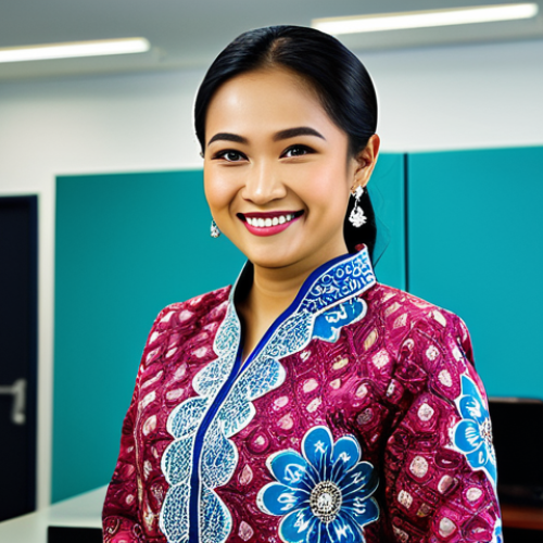 Home 17 **
"A Malaysian businesswoman in a vibrant batik kebaya (fully clothed, modest, appropriate attire), smiling confidently in a modern Kuala Lumpur office. Safe for work, perfect anatomy, natural proportions, professional photography, high quality, appropriate content."
**