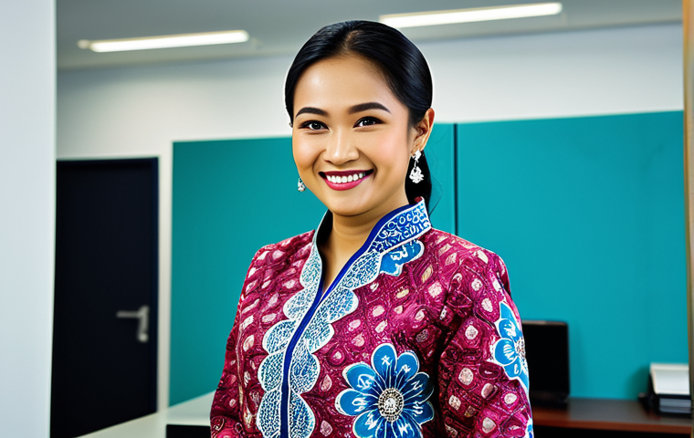 **

"A Malaysian businesswoman in a vibrant batik kebaya (fully clothed, modest, appropriate attire), smiling confidently in a modern Kuala Lumpur office. Safe for work, perfect anatomy, natural proportions, professional photography, high quality, appropriate content."

**